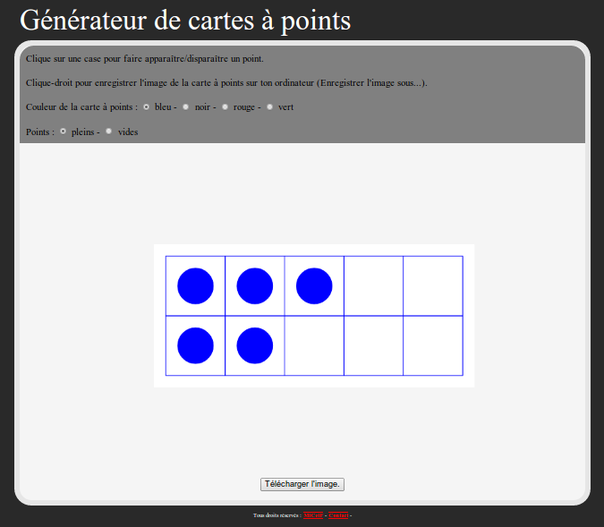 Générateur d'images de carte à points