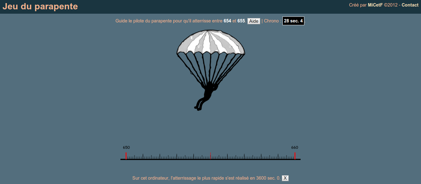 Le jeu du parapente