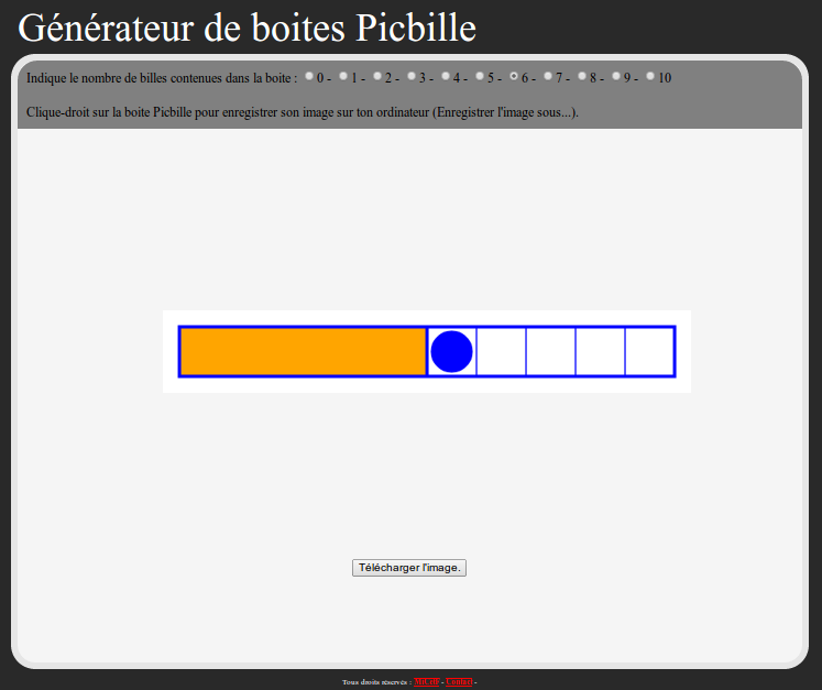 Générateur de boites Picbille